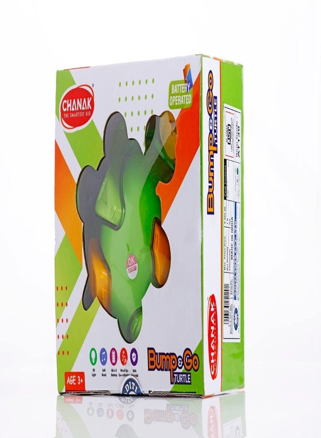 Chanak Bump & Go Turtle Toy, Bump & Go Turtle with Sound & Lighting, 360° Rotation Turtle Toy for Kids, Suitable for Kids Above 3 Years, BIS Approved (Green) - Image 4